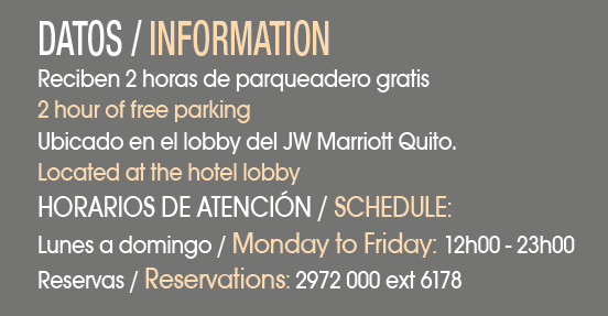 JW Marriott Quito - CLAVE! Turismo Ecuador