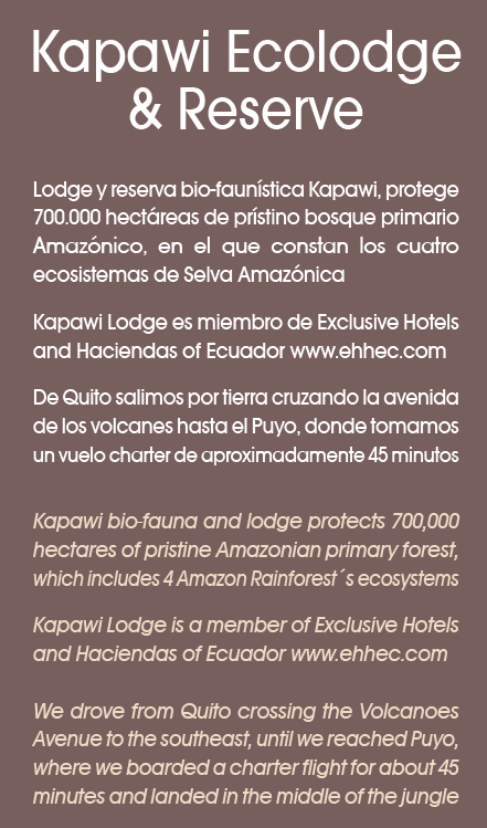 Kapawi Ecolodge - CLAVE! Turismo Ecuador